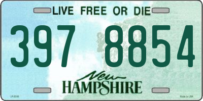 NH license plate 3978854