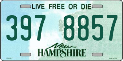 NH license plate 3978857