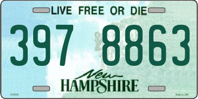 NH license plate 3978863