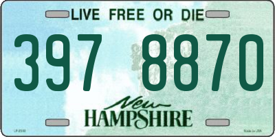 NH license plate 3978870