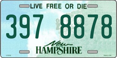 NH license plate 3978878