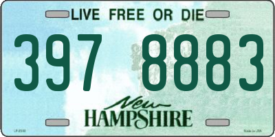 NH license plate 3978883