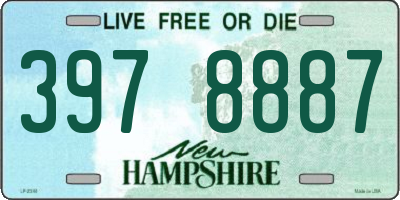 NH license plate 3978887