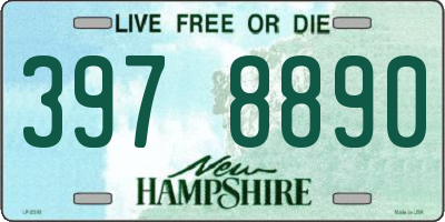 NH license plate 3978890