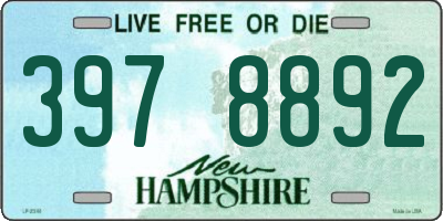 NH license plate 3978892