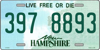 NH license plate 3978893