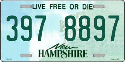 NH license plate 3978897