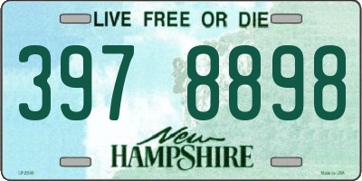 NH license plate 3978898