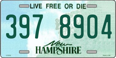 NH license plate 3978904