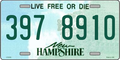 NH license plate 3978910