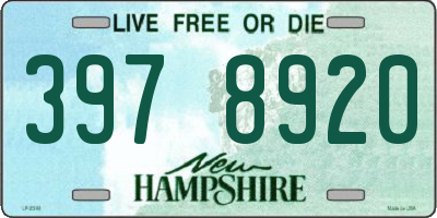 NH license plate 3978920