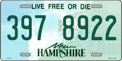 NH license plate 3978922