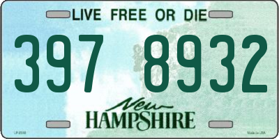 NH license plate 3978932