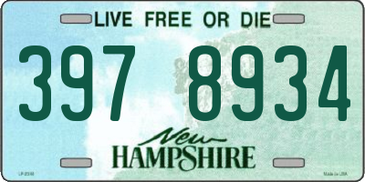 NH license plate 3978934