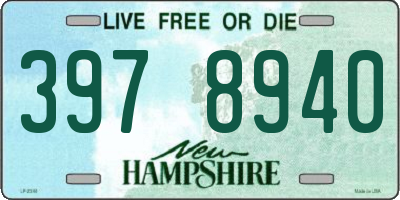 NH license plate 3978940