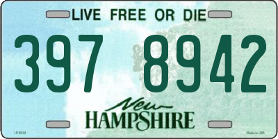 NH license plate 3978942