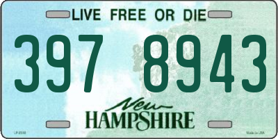 NH license plate 3978943