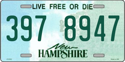 NH license plate 3978947