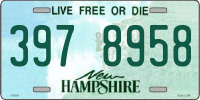 NH license plate 3978958