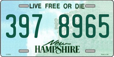 NH license plate 3978965