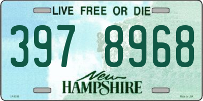 NH license plate 3978968