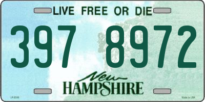 NH license plate 3978972