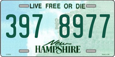 NH license plate 3978977