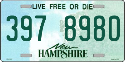 NH license plate 3978980