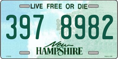 NH license plate 3978982