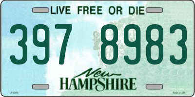 NH license plate 3978983