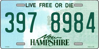 NH license plate 3978984