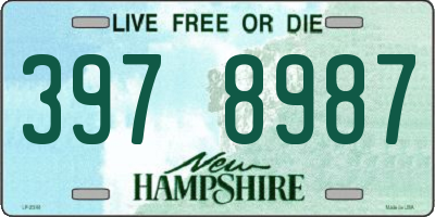 NH license plate 3978987