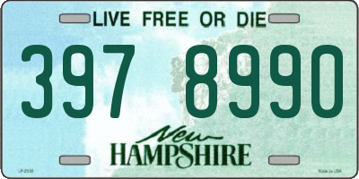 NH license plate 3978990