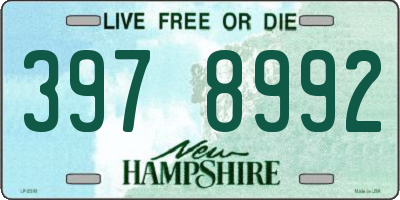 NH license plate 3978992