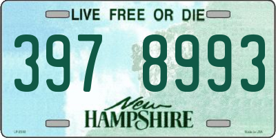 NH license plate 3978993