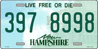 NH license plate 3978998