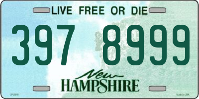 NH license plate 3978999