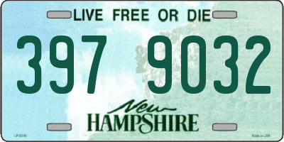 NH license plate 3979032