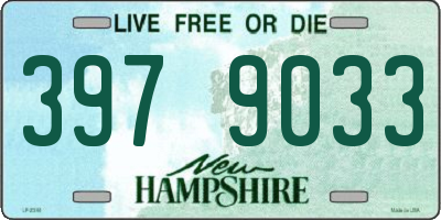 NH license plate 3979033