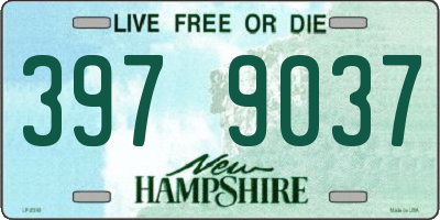 NH license plate 3979037