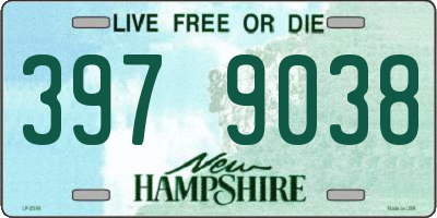 NH license plate 3979038