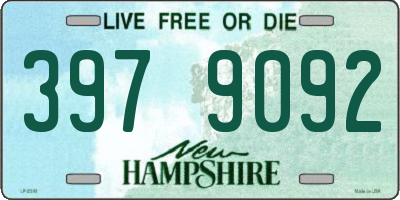 NH license plate 3979092