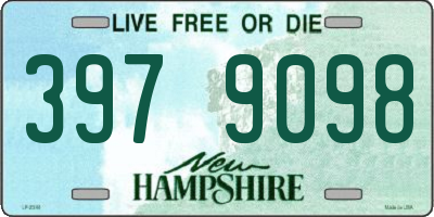 NH license plate 3979098