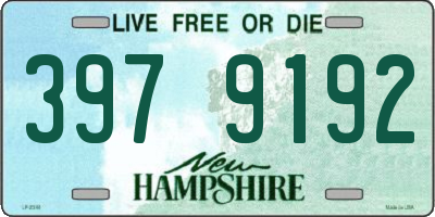 NH license plate 3979192