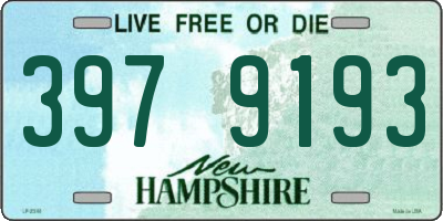 NH license plate 3979193