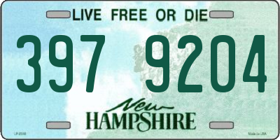 NH license plate 3979204