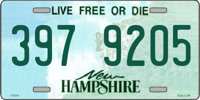 NH license plate 3979205