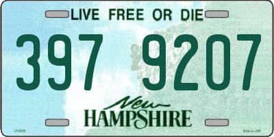 NH license plate 3979207