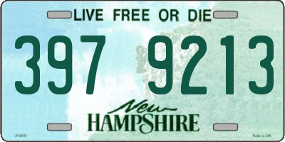 NH license plate 3979213