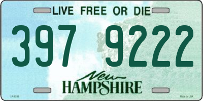 NH license plate 3979222